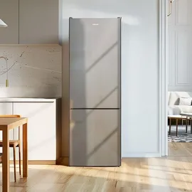 Cecotec Bolero CoolMarket Combi 250 Grey Glass D Kühl-Gefrierkombination (250 l, 1800 mm hoch, Grey Glass)