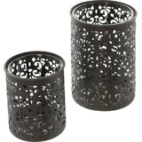 Frank Flechtwaren Metall-Windlicht Paisley", 2er Set