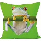 CEVAN Linen Kissenbezüge Zierkissen Kissenhülle Klein Frosch Kissenbezüge Nordisch Kissenbezug Yogakissen Kissenbezüge Sofa Dekor 45x45cm,1Pcs