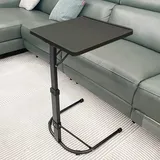 LANTUS Laptoptisch mit Rollen, Schreibtisch,Computertisch Mobiler Stehtisch 360 Drehbaren Tischplatte,Steh-Sitz Schreibtisch Computertisch,43 x 43 x 69 cm (Schwarz)