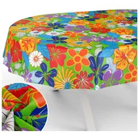 ANRO Tischdecke aus Stoff Textil abwaschbar Tischwäsche Tischtuch Baumwolle