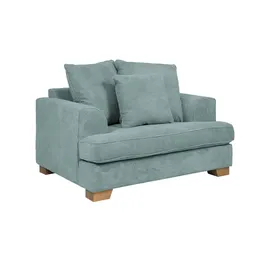 Soho Sessel Franka Webstoff 136 x 87 x 103 cm Grün mit Kissen