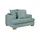 Soho Sessel Franka Webstoff 136 x 87 x 103 cm Grün mit Kissen