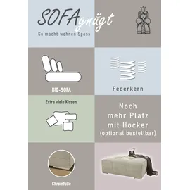 Jockenhöfer GRUPPE Moldau 306x83x134 cm", Cord: grau/beige