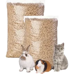 EcoPellet Ökologische Holzpellet-Einstreu für Katze, Hausschweine, Kaninchen 2x15kg