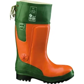 FELDTMANN Forst-Gummistiefel Ulme orange/grün Größe 48