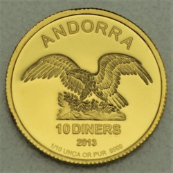 Goldmünze 1/10oz Andorra Eagle verschiedene Jahrgänge (Andorra)
