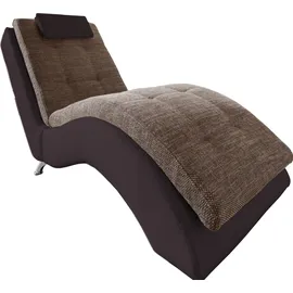 Home Affaire Relaxliege HOME AFFAIRE "Vengo 2, moderne Solitär Relaxpolsterliege, bequem und elegant", braun (dunkelbraun, cappuccino), B:70cm H:92cm T:170cm, Sofas, mit Kopfkissen, Mattenoptik auf Korpus