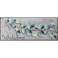 SALONLOEWE Schuhparkplatz Eucalyptus Welcome 030x075 cm Fußabtreter Sauberlaufmatte innen