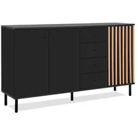 Finori Monza 51C Sideboard 160x90x40 cm Schwarz / Artisan