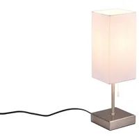 MeineWunschleuchte - Stoffschirm Weiß USB Höhe 35cm