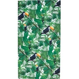 done.® Strandtuch Tukan, Hamam Frottier (1-St), mit Motiv mit Reisverschluss-Tasche für Wertgegenstände bunt