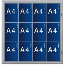 Maul Schaukasten Excite grau 12x DIN A4 95,6 x 2,8 x 100,0 cm, 1 St.