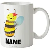 Mr. & Mrs. Panda Personalisierte Tasse Biene Happy - Personalisierte Geschenke, Namen, Hummel, Drucken, Tasse mit Namen, Wespe, Personalisieren, Name