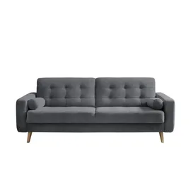 deinbett Schlafsofa mit Bettkasten Fjord ¦ grau ¦ Maße (cm): B: 226 H: 88 T: 90.0