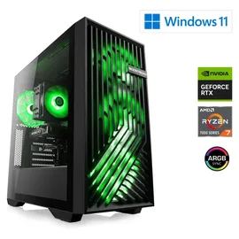 CSL Gaming-PC AMD Ryzen 7 7700 3,8 GHz 16 GB RAM 1000 GB SSD GeForce RTX 4060 Windows 11