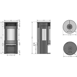 Oranier Rota Tre 2.0 Stahl schwarz