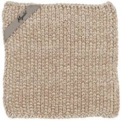 IB Laursen Topflappen Mynte gestrickt, 22 x 22 cm, Natur