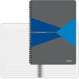 Leitz 46480035 Notizbuch A4, 90 Blätter blau, Grau