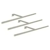 Kalb LED Aufbauleuchten 3er Set silbergrau 600mm, Schrankbeleuchtung Warmweiß