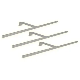 Kalb LED Aufbauleuchten 3er Set silbergrau 600mm, Schrankbeleuchtung Warmweiß