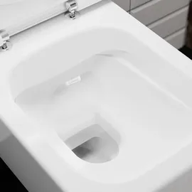 Hansgrohe EluPura Q Wand-WC mit WC-Sitz Weiß spülrandlos