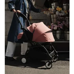 Stokke® Kinderwagen YOYO3 Gestell white inkl. 0+ Neugeborenenaufsatz Air France Blue