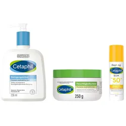 Cetaphil Pflegeset: Reinigen, mit Creme pflegen & UV-Schutz