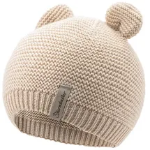 Sterntaler Strickmütze Ohren Beige 39 cm