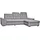 Sarb-Bijou Ecksofa New York 2 Sitzer links Recamiere rechts Bett Bettkasten Webstoff Anthrazit Grau Federkernpolsterung - Grau