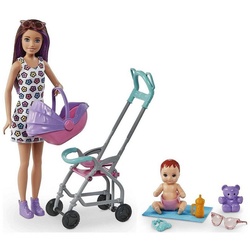 Mattel® Stehpuppe Mattel GXT34 - Barbie - Skipper Babysitters Inc. - Puppe+Kinderwagen&Z bunt