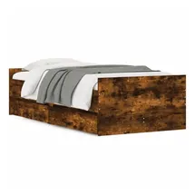 vidaXL Bett mit Schubladen 75 x 190 cm Räuchereiche