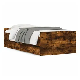vidaXL Bett mit Schubladen 75 x 190 cm Räuchereiche