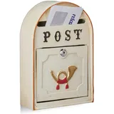 Relaxdays Briefkasten antik beige