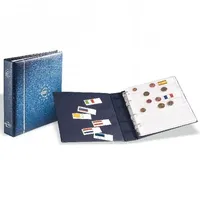 Leuchtturm1917 Numis Ringbinder, inkl. 7 Hüllen für 21x Euro-Kursmünzensätze, blau