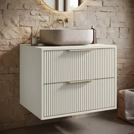 Badplaats Waschbeckenunterschrank, Rimini 2 Schubladen Cashmere - 60 x 46 cm Badezimmer, Badezimmerschränke, Bad Unterschränke