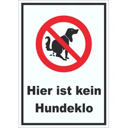 Hier ist kein Hundeklo Aufkleber A3 (297x420mm)