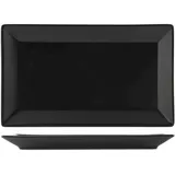 H&H Osaka rechteckige Teller 25 x 15 cm Schwarz 6er Set
