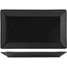 H&H Osaka rechteckige Teller 25 x 15 cm Schwarz 6er Set