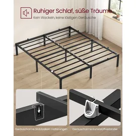 VASAGLE 160 x 200 cm Schwarz
