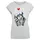 F4NT4STIC Extended Shoulder T-Shirt Love is all you need in grau meliert | Gr.: S