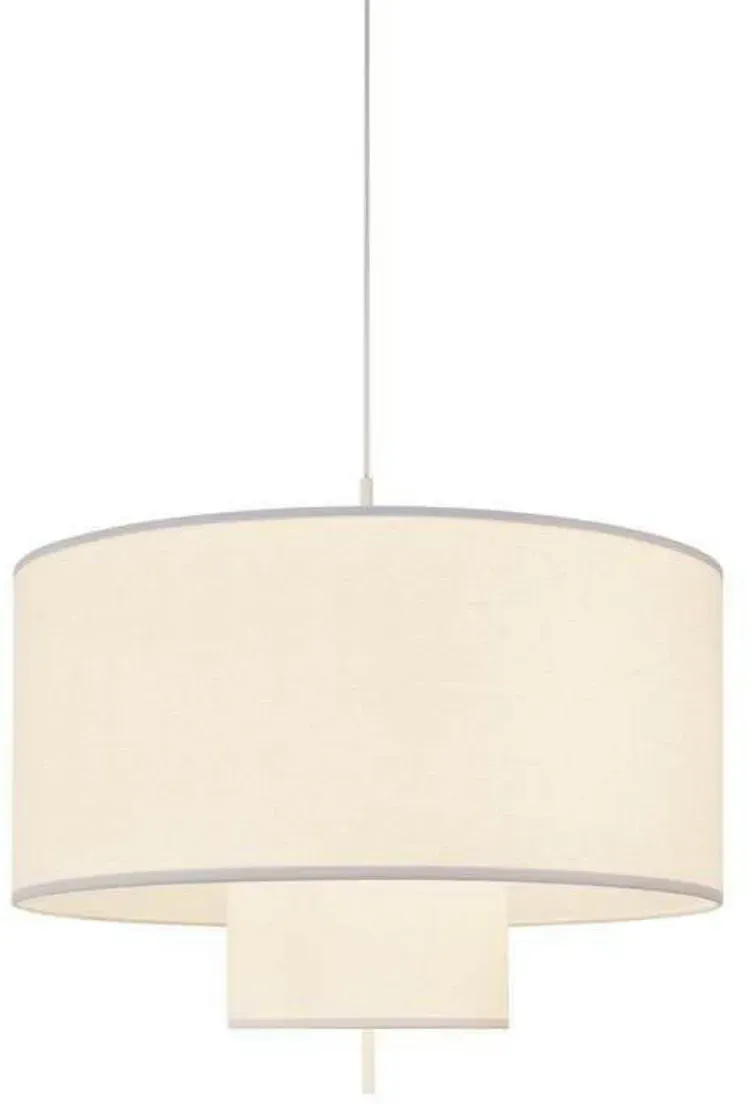 New Works Margin Pendelleuchte Ø90 White Canvas - Esszimmer - 60