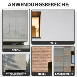 WO-WE Nano Fassadenfarbe Silbergrau 10 l