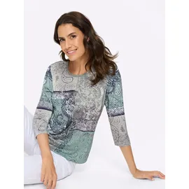 Inspirationen WITT WEIDEN 3/4-Arm-Shirt in kalkmint-weiß-bedruckt | Gr.: 50