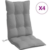 vidaXL Hochlehner Auflage 4 St. grau