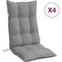 vidaXL Hochlehner Auflage 4 St. grau