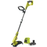 RYOBI 18 V ONE+ Akku-Rasentrimmer RLT183220S (25-30 cm Schnittbreite, 3-fache Schnittwinkelverstellung, Teleskopstil für komfortable Arbeitshaltung, inkl. 1x 2,0 Ah Akku und Ladegerät)