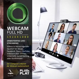 Aplic HD-Webcam Schwarz