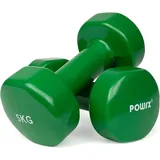 POWRX Dumbbell Vinyl Dumbbells Pair (2 x 1 kg) Ideal for Gymnastics Aerobics Pilates