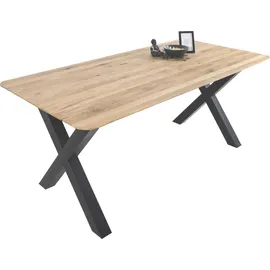 ab:stil.art.moebel Esszimmertisch 200 x 77 x 100 cm beige/schwarz